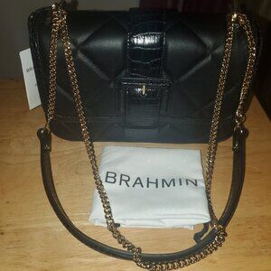Brahmin Rosalie Black Duval Crossbody Shoulder Bag  Rt @ 425.00